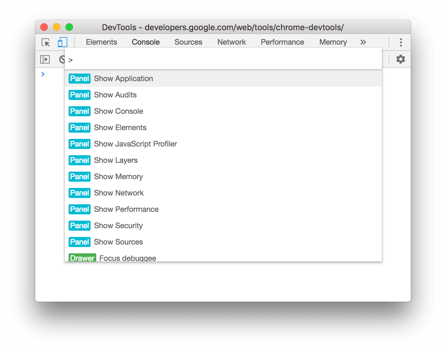 Command Menu в Chrome
