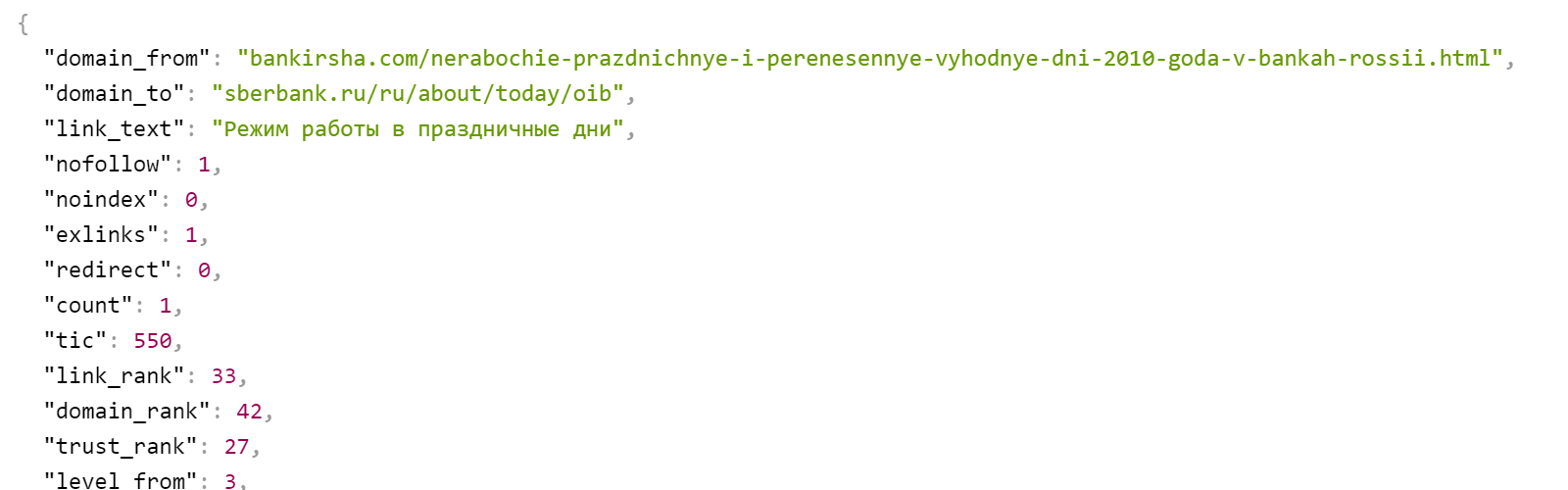 негативное seo внешние ссылки через api