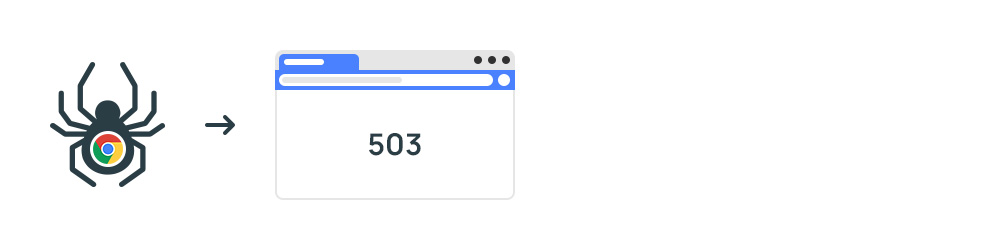 Код ответа сервера 503 для Google